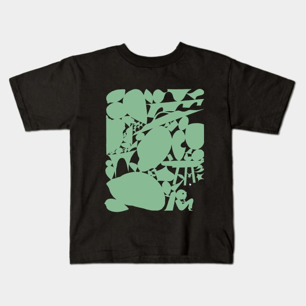 Stressed Out - sage Kids T-Shirt by Lucie Vde Drawing